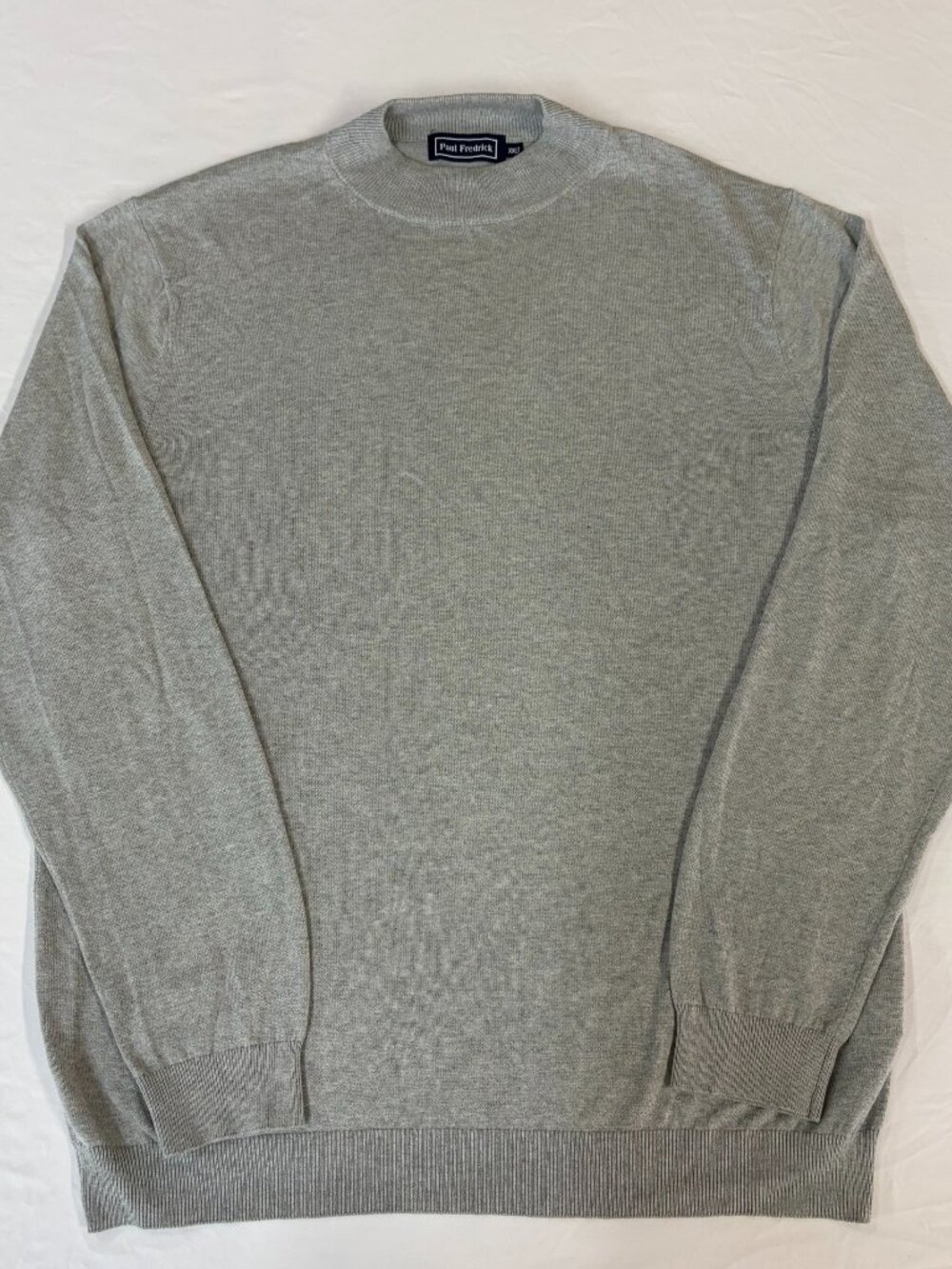 Paul Fredrick XXLT Gray Long Sleeve Sweater. Silk/Cotton/Cashmere